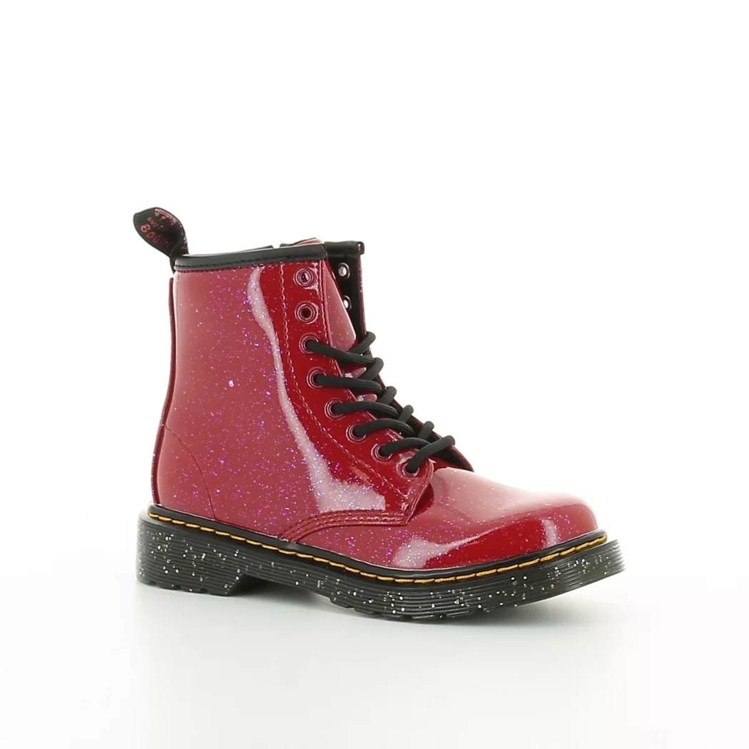 Image (1) de la chaussures Dr. Martens - Bottines Rouge en Cuir vernis