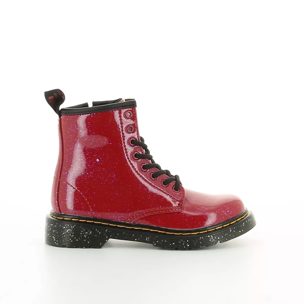 Image (2) de la chaussures Dr. Martens - Bottines Rouge en Cuir vernis