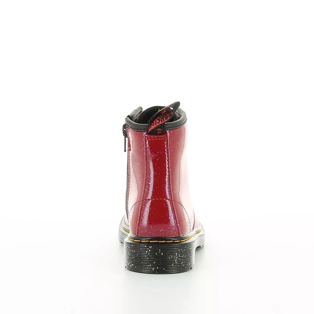Image (3) de la chaussures Dr. Martens - Bottines Rouge en Cuir vernis
