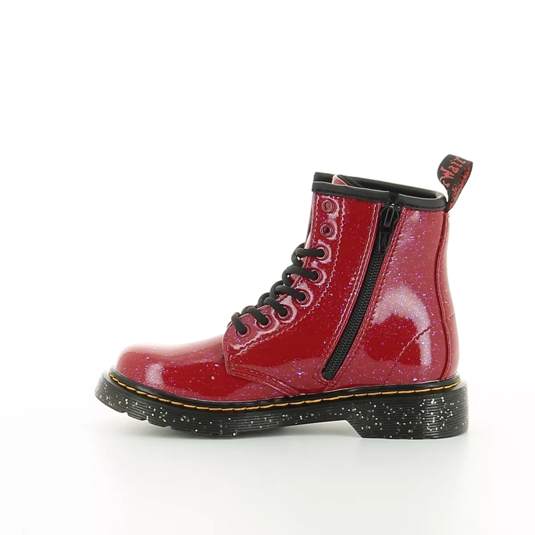Image (4) de la chaussures Dr. Martens - Bottines Rouge en Cuir vernis