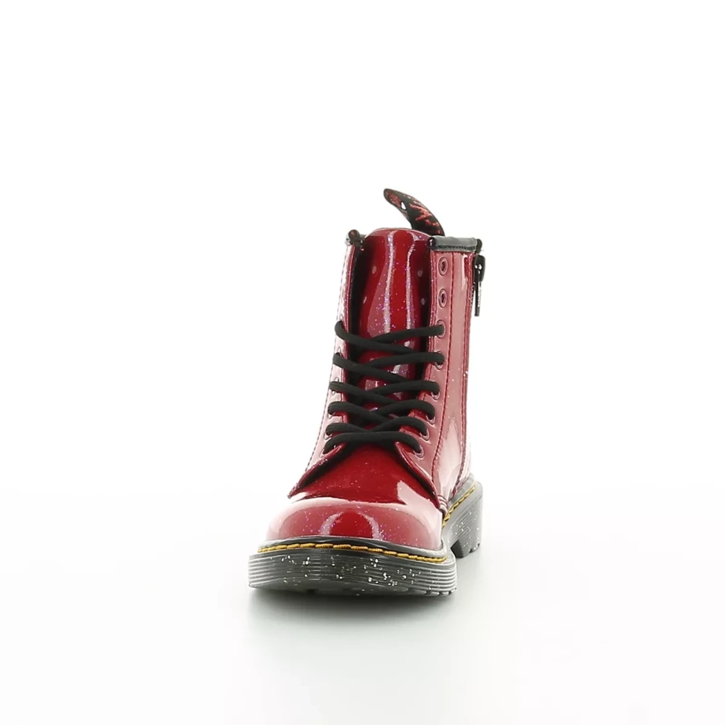 Image (5) de la chaussures Dr. Martens - Bottines Rouge en Cuir vernis