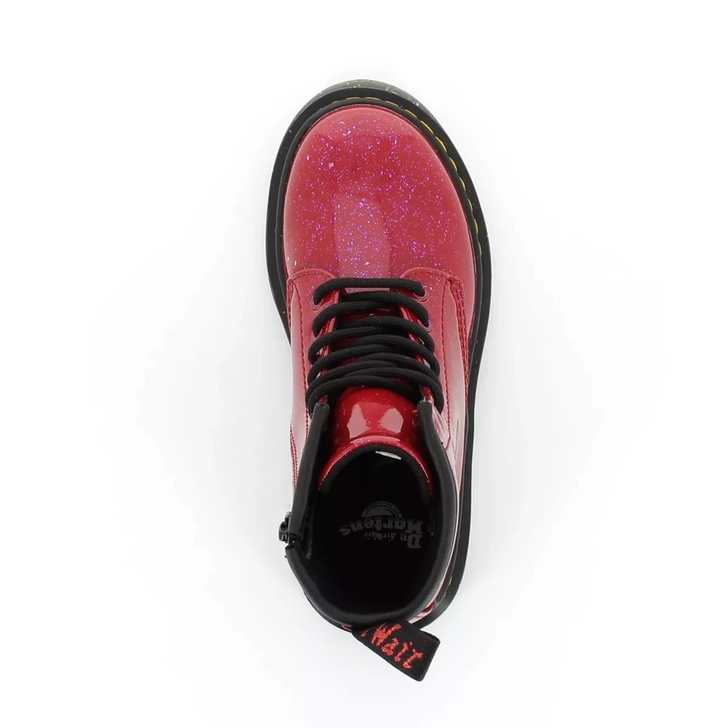 Image (6) de la chaussures Dr. Martens - Bottines Rouge en Cuir vernis