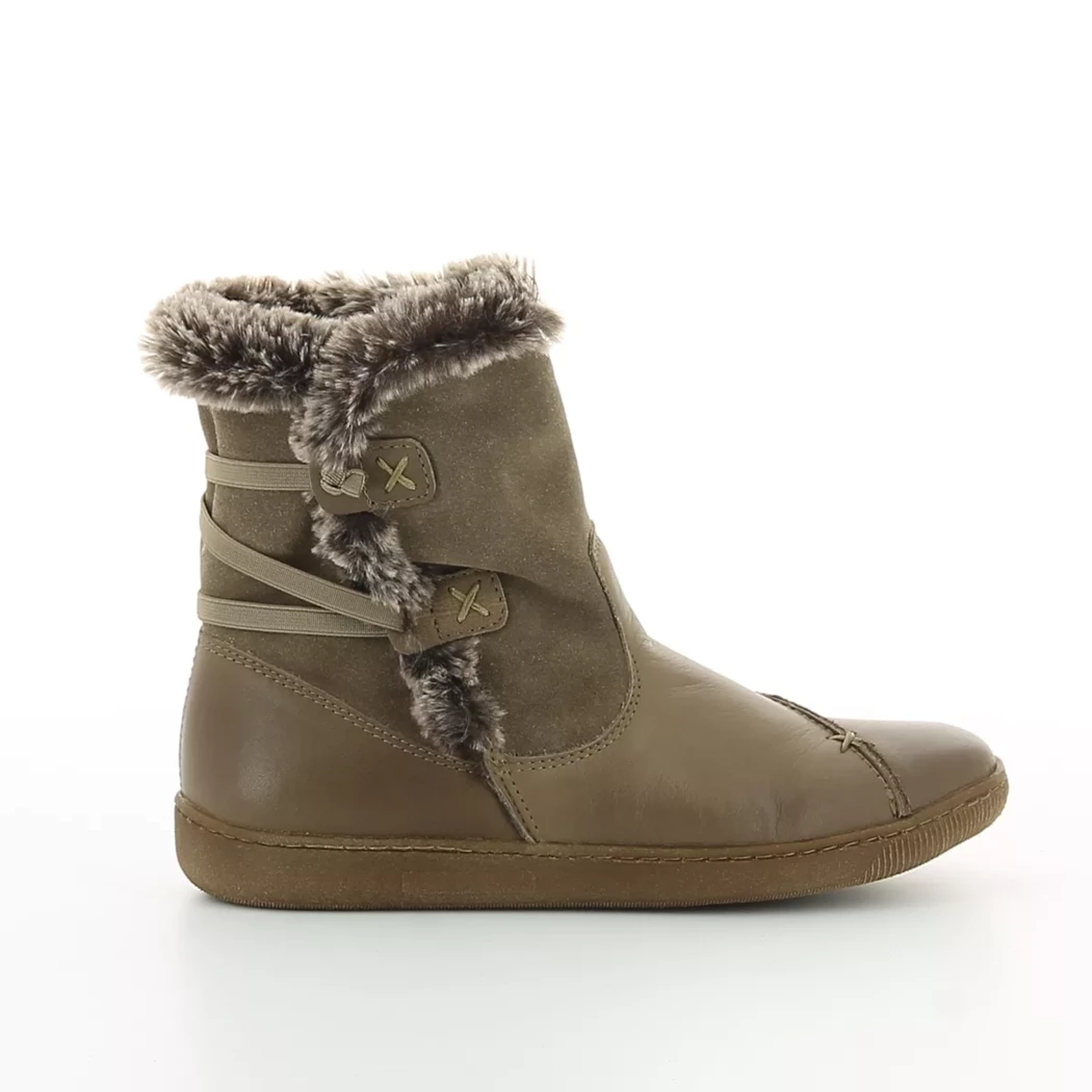 Image (2) de la chaussures Foot light - Boots Taupe en Cuir