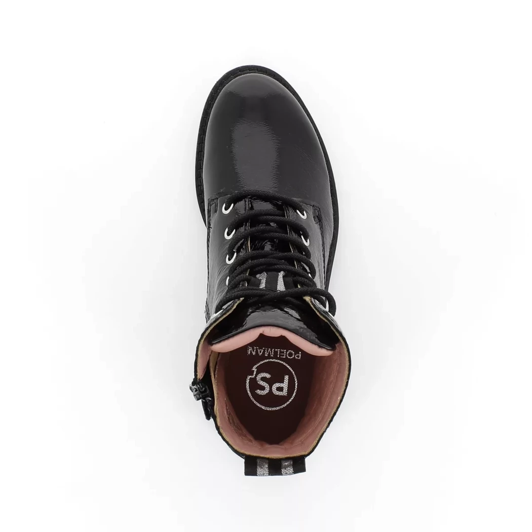 Image (6) de la chaussures Poelman - Bottines Noir en Cuir vernis