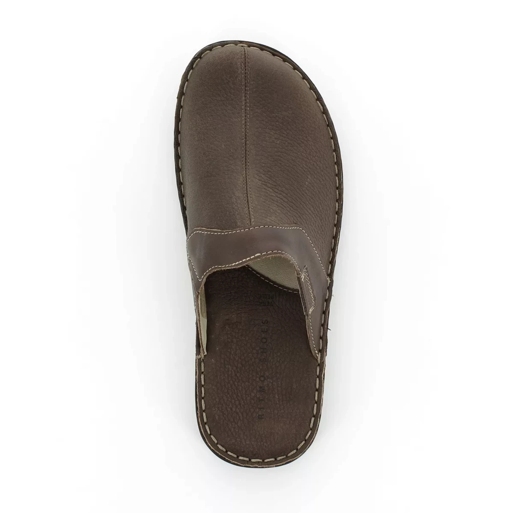 Image (6) de la chaussures Calba - Pantoufles et Chaussons Marron en Cuir