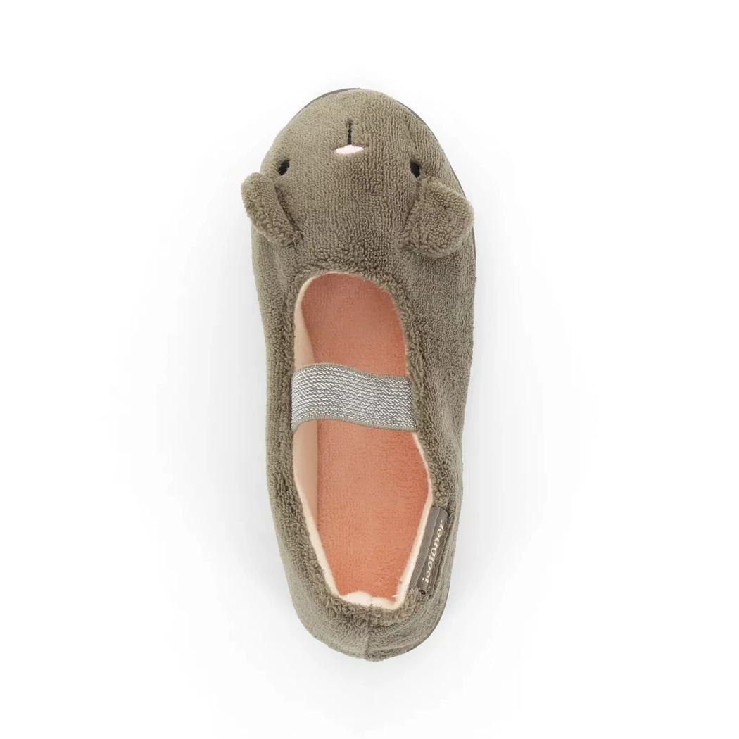 Image (6) de la chaussures Isotoner - Pantoufles et Chaussons Taupe en Textile