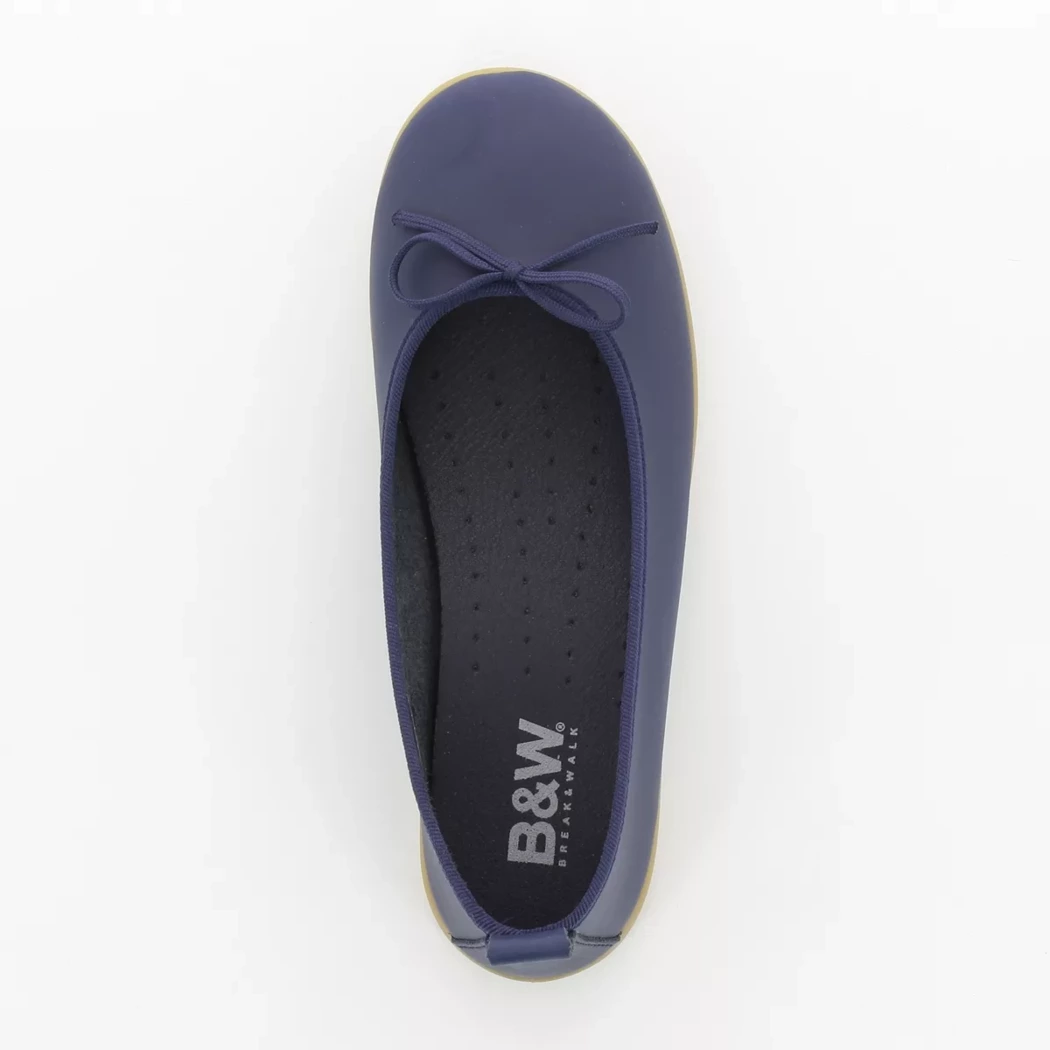 Image (6) de la chaussures B&W - Ballerines Bleu en Cuir synthétique