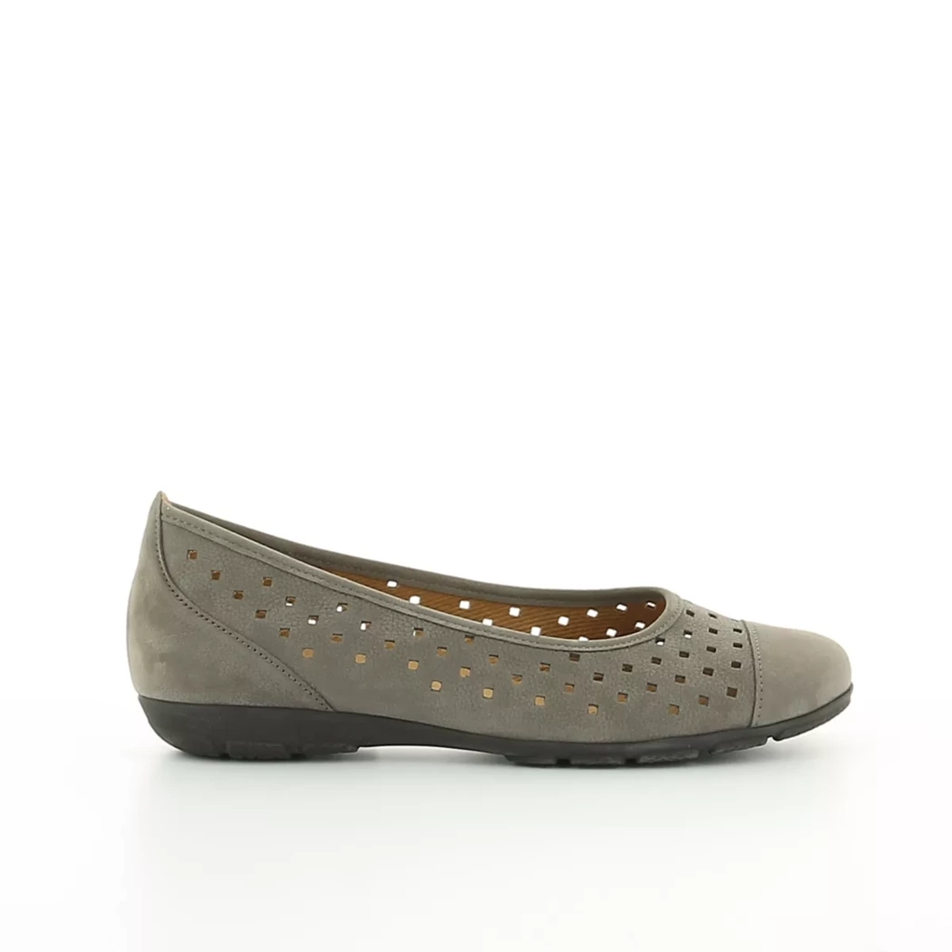 Image (2) de la chaussures Gabor - Ballerines Taupe en Cuir nubuck