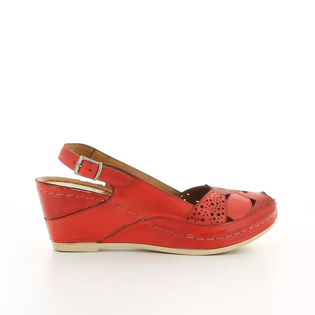 Image (2) de la chaussures Karyoka - Sandales et Nu-Pieds Rouge en Cuir