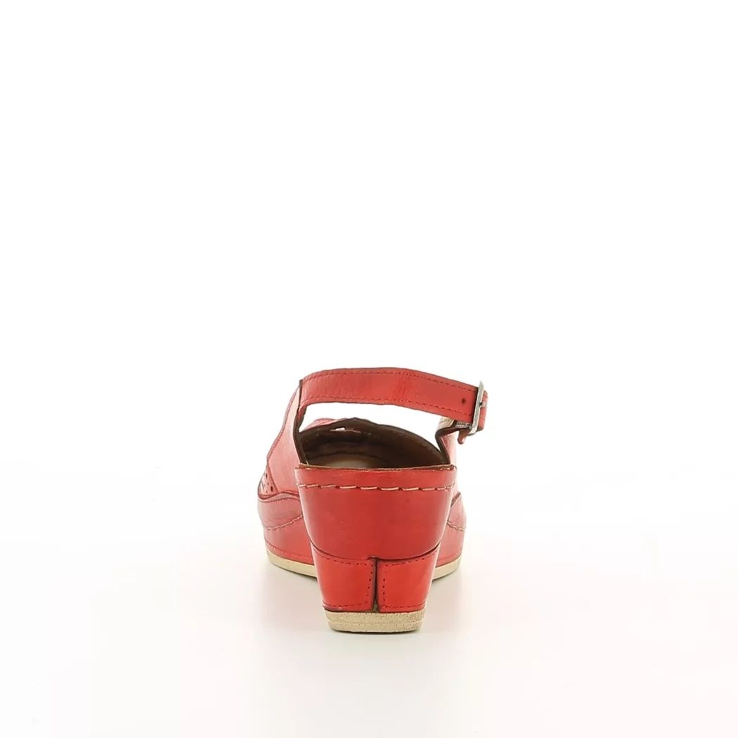 Image (3) de la chaussures Karyoka - Sandales et Nu-Pieds Rouge en Cuir