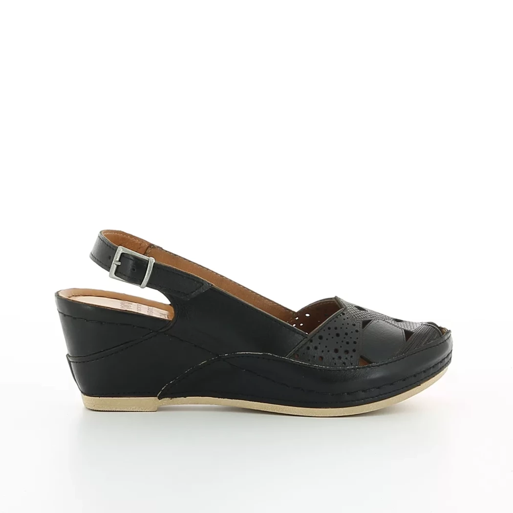 Image (2) de la chaussures Karyoka - Sandales et Nu-Pieds Noir en Cuir