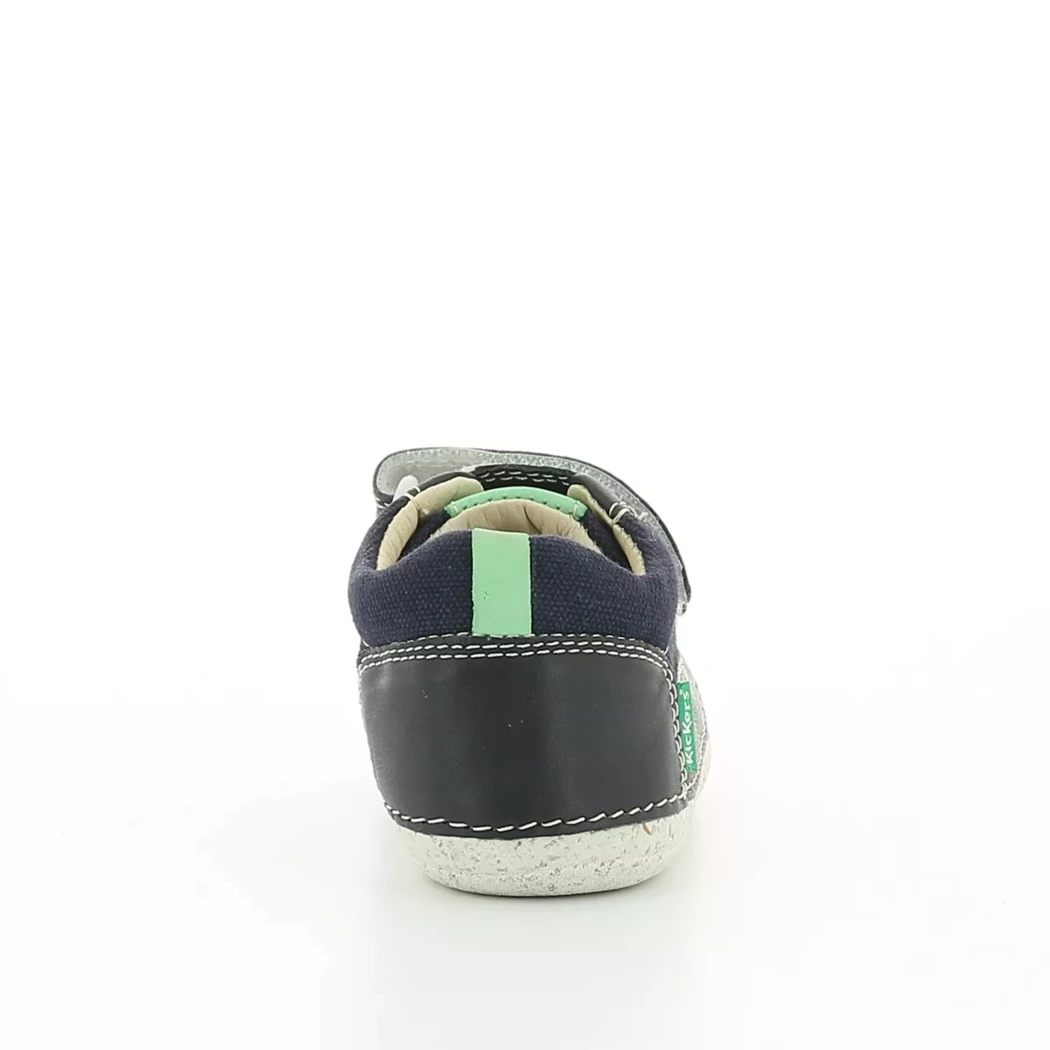 Image (3) de la chaussures Kickers - Bottines Bleu en Cuir et textile