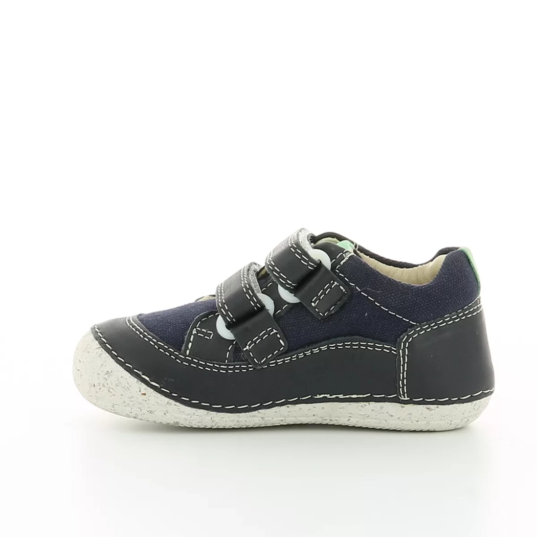 Image (4) de la chaussures Kickers - Bottines Bleu en Cuir et textile