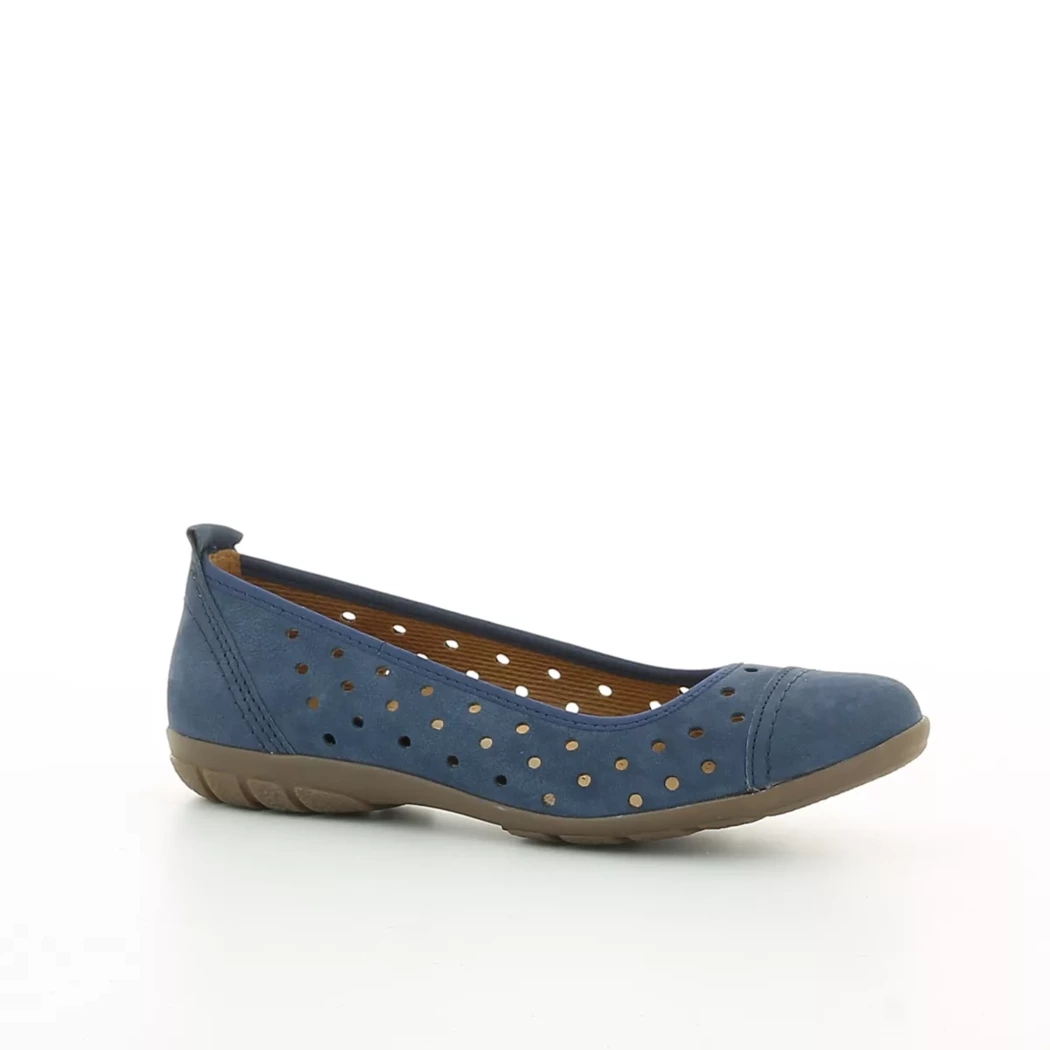 Image (1) de la chaussures Sens - Ballerines Bleu en Cuir nubuck