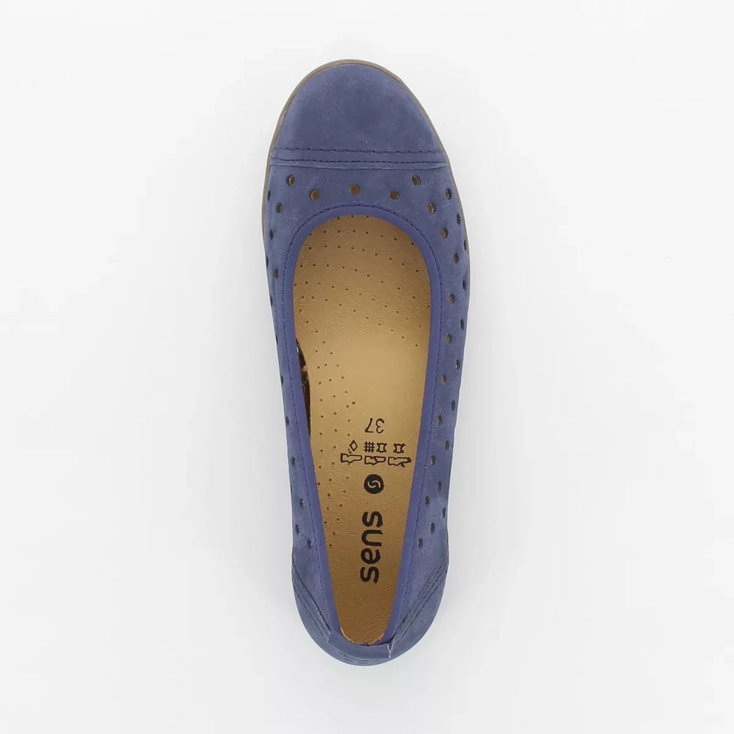 Image (6) de la chaussures Sens - Ballerines Bleu en Cuir nubuck