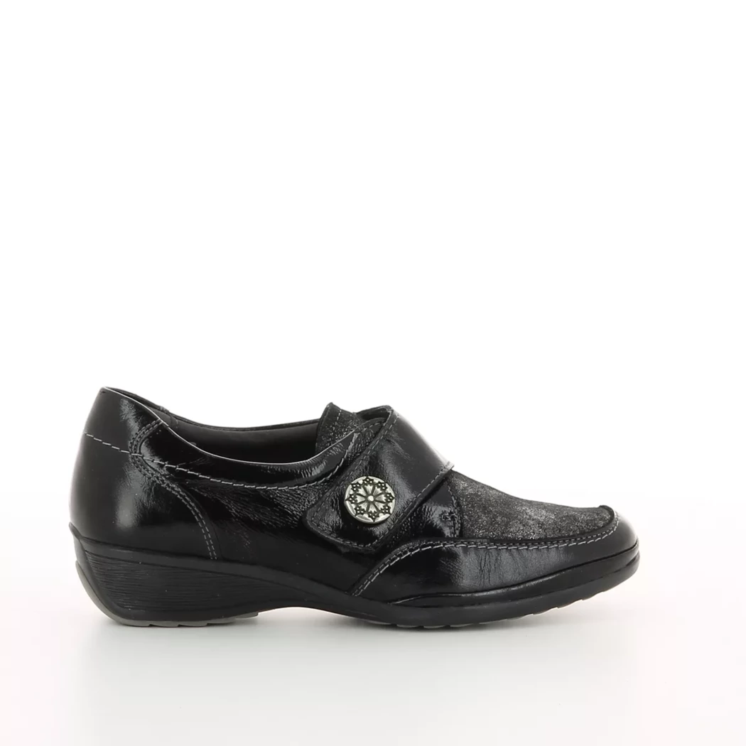 Image (2) de la chaussures Kiarflex - Chaussures à velcro Noir en Cuir vernis