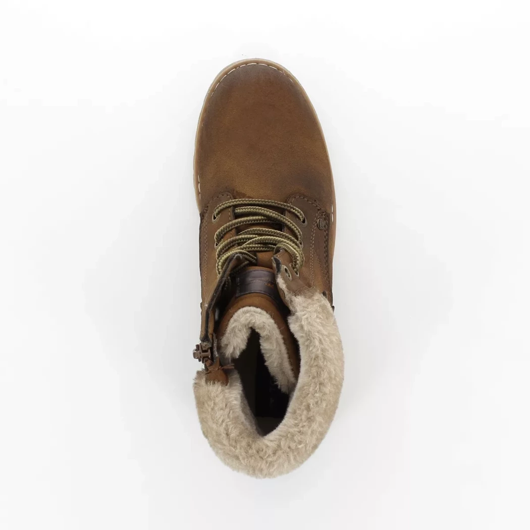 Image (6) de la chaussures Tom Tailor - Bottines Cuir naturel / Cognac en Cuir synthétique