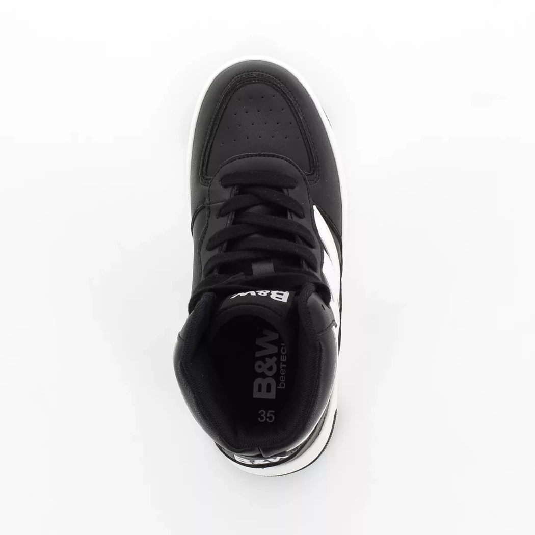 Image (6) de la chaussures B&W - Baskets Noir en Cuir synthétique
