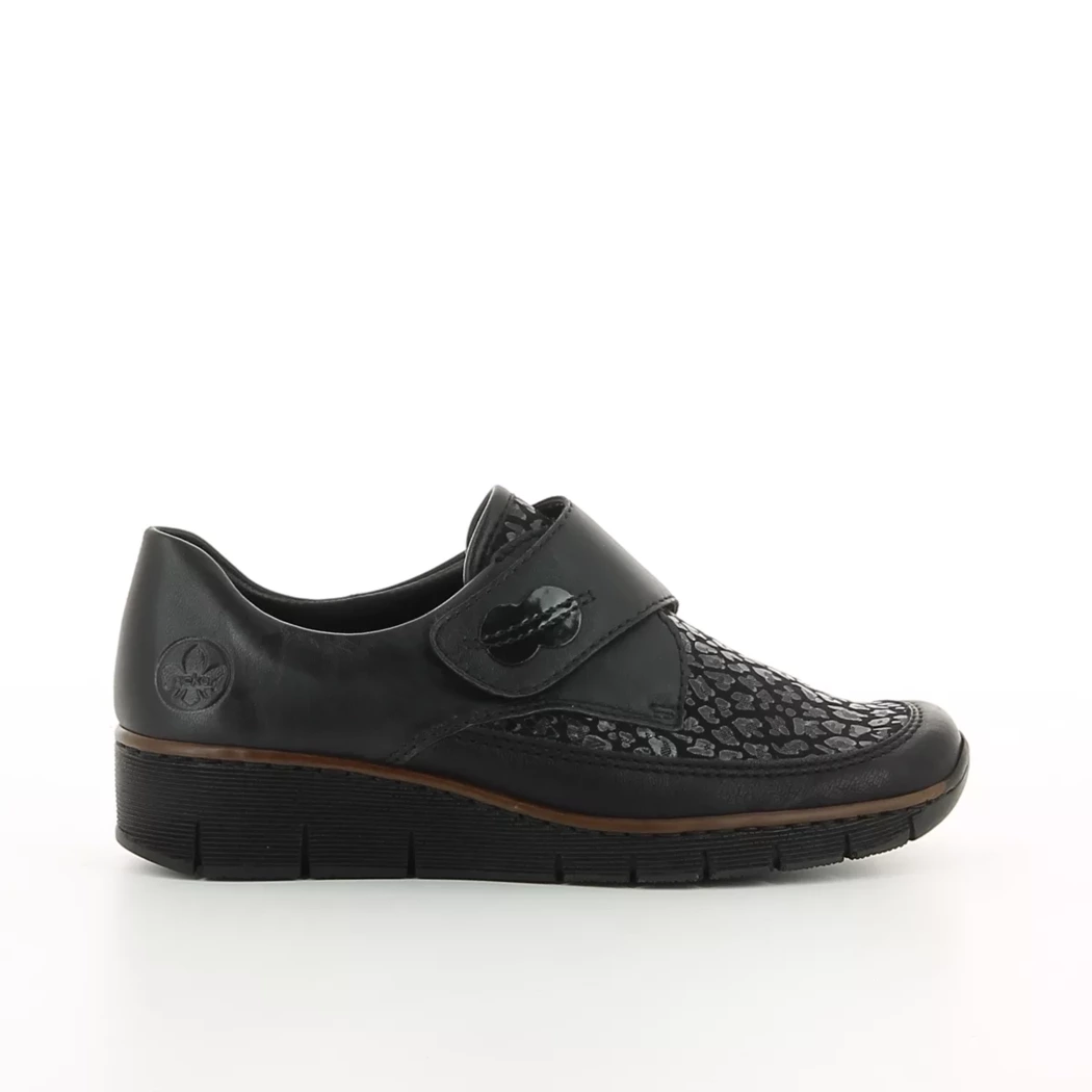 Image (2) de la chaussures Rieker - Chaussures à velcro Noir en Cuir synthétique