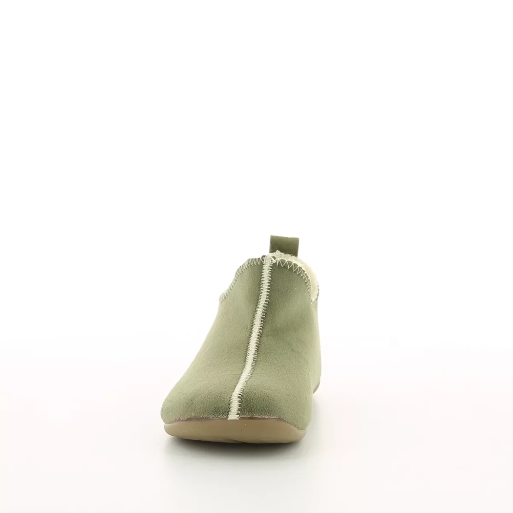 Image (5) de la chaussures La Maison de l'Espadrille - Pantoufles et Chaussons Vert en Cuir nubuck