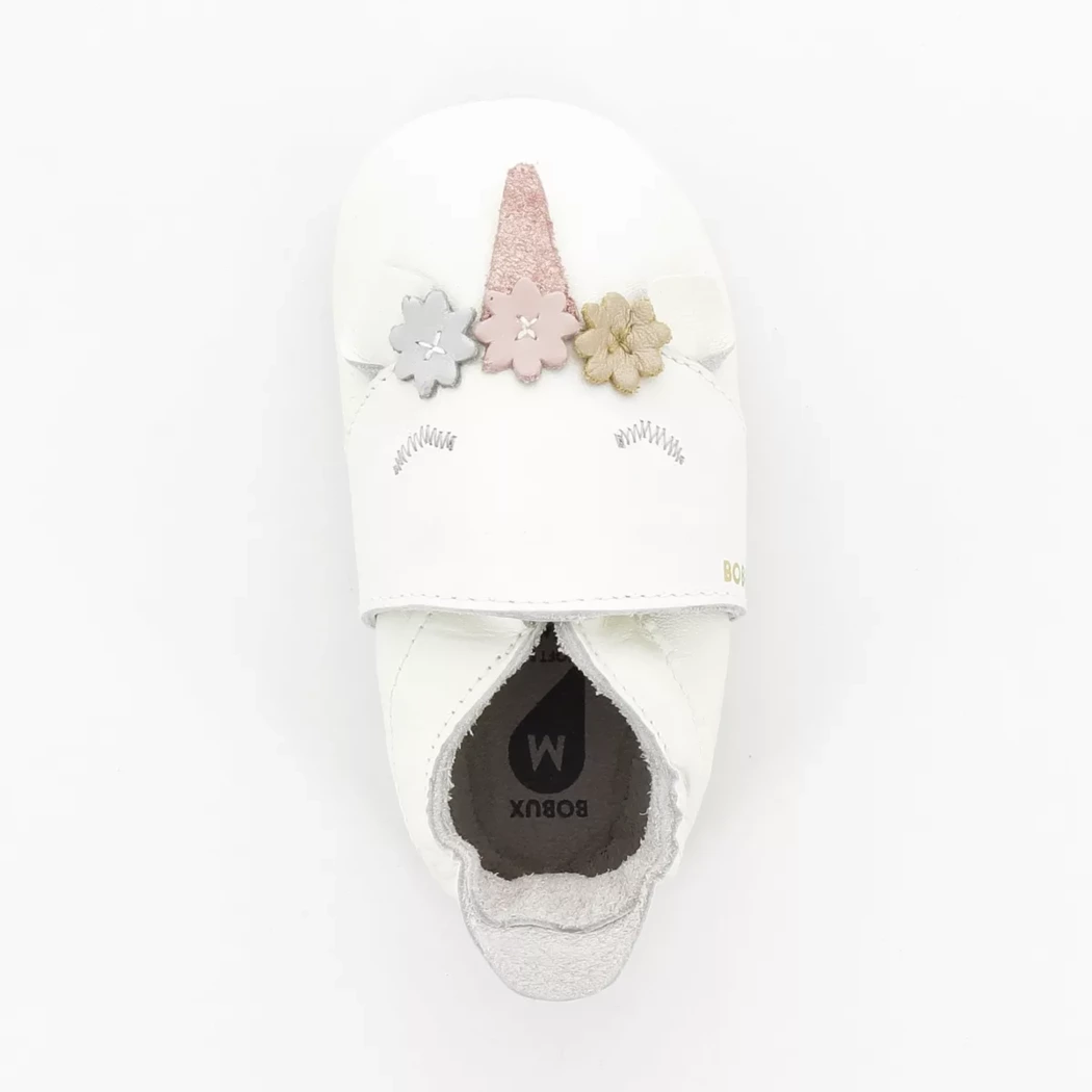 Image (6) de la chaussures Bobux - Chaussons bébé Blanc en Cuir
