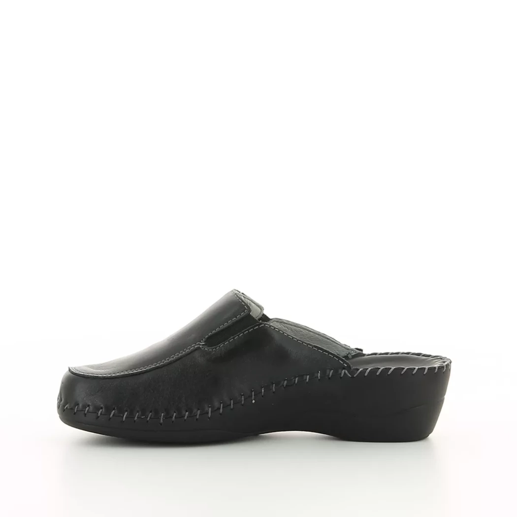 Image (4) de la chaussures Calba - Pantoufles et Chaussons Noir en Cuir