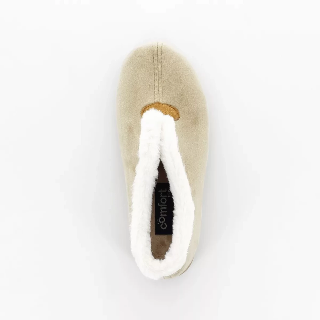 Image (6) de la chaussures Comfort Plus - Pantoufles et Chaussons Beige en Textile