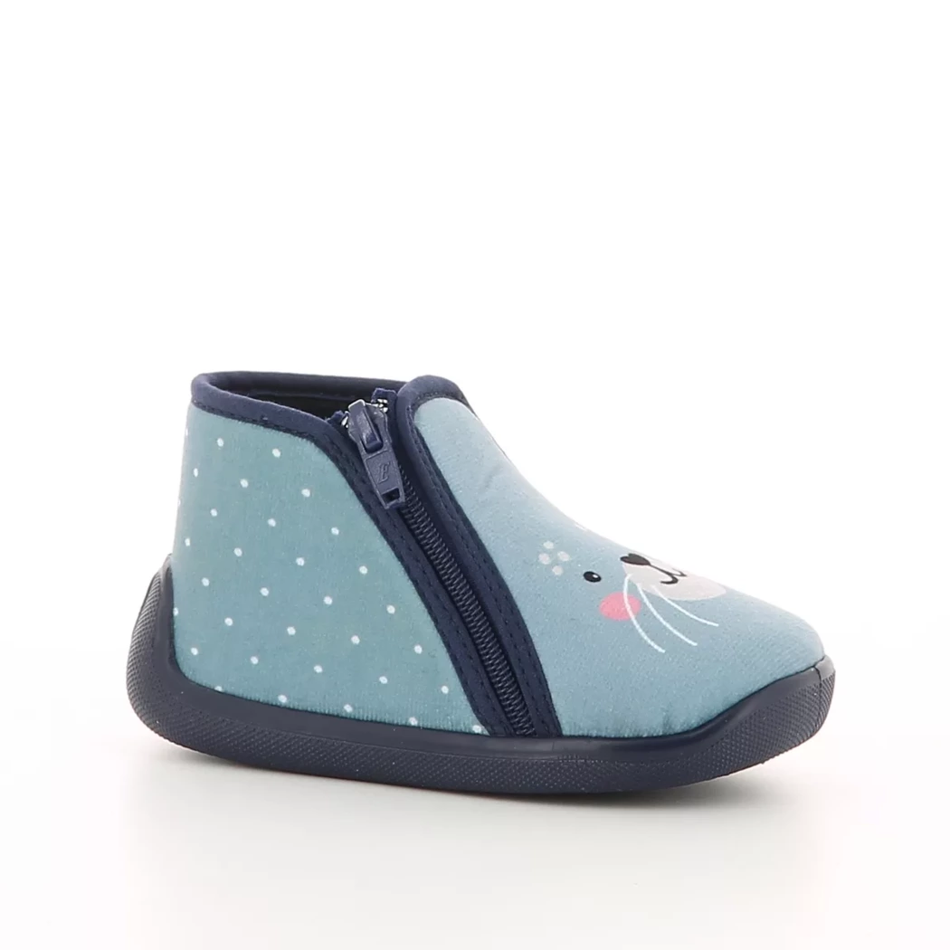 Image (1) de la chaussures Tooti - Pantoufles et Chaussons Bleu en Textile