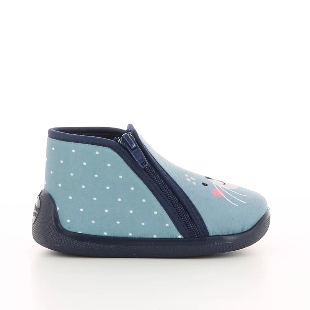 Image (2) de la chaussures Tooti - Pantoufles et Chaussons Bleu en Textile