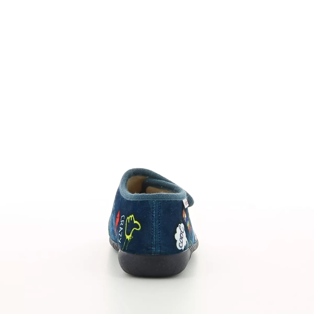 Image (3) de la chaussures Vulladi - Pantoufles et Chaussons Bleu en Textile