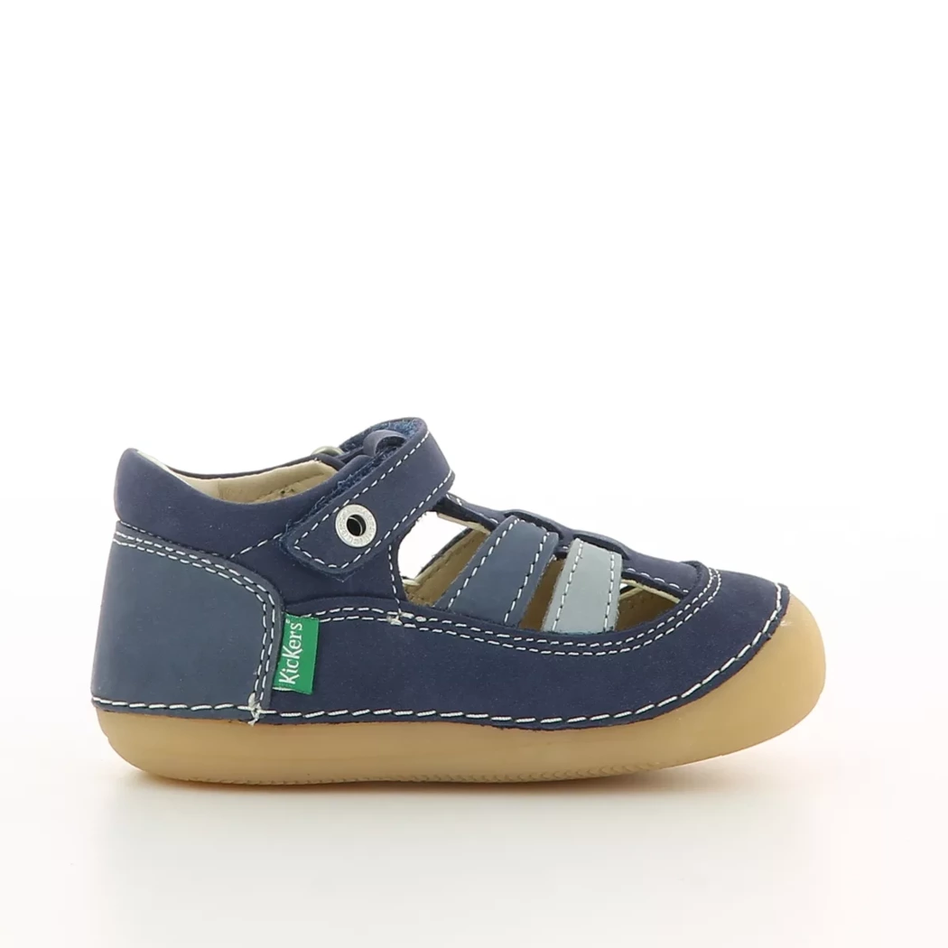 Image (2) de la chaussures Kickers - Bottines ouvertes Bleu en Cuir nubuck