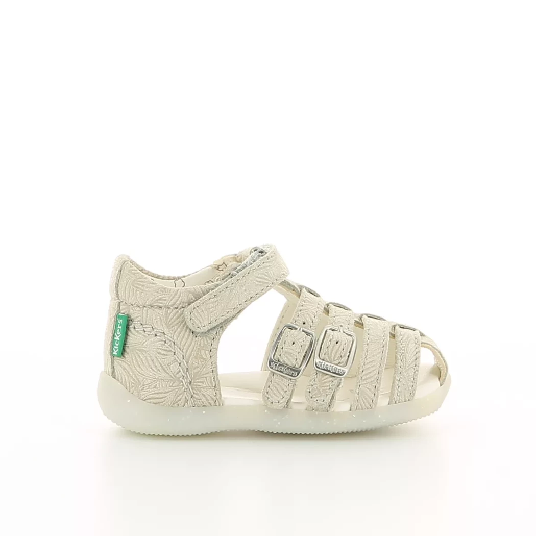 Image (2) de la chaussures Kickers - Sandales et Nu-Pieds Blanc en Cuir