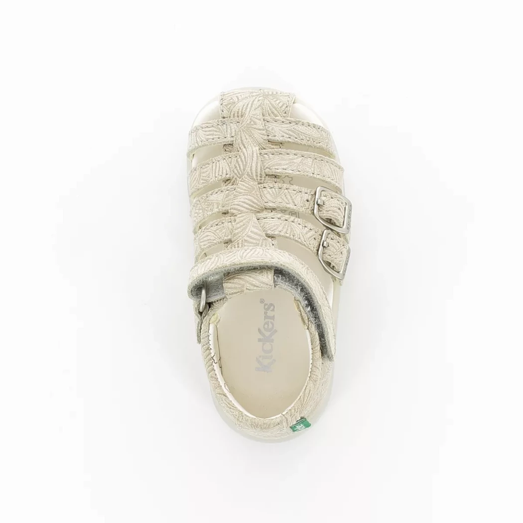 Image (6) de la chaussures Kickers - Sandales et Nu-Pieds Blanc en Cuir