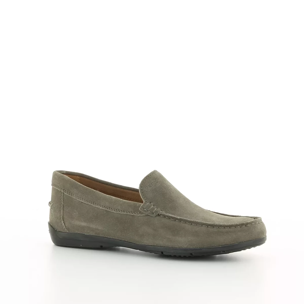 Image (1) de la chaussures Geox - Mocassins Taupe en Cuir nubuck