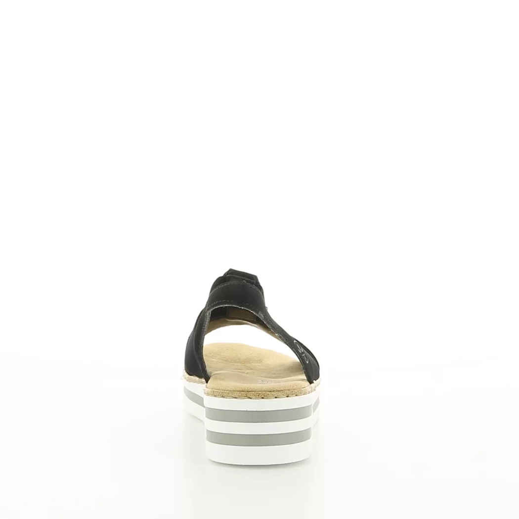 Image (3) de la chaussures Rieker - Sandales et Nu-Pieds Noir en Cuir synthétique
