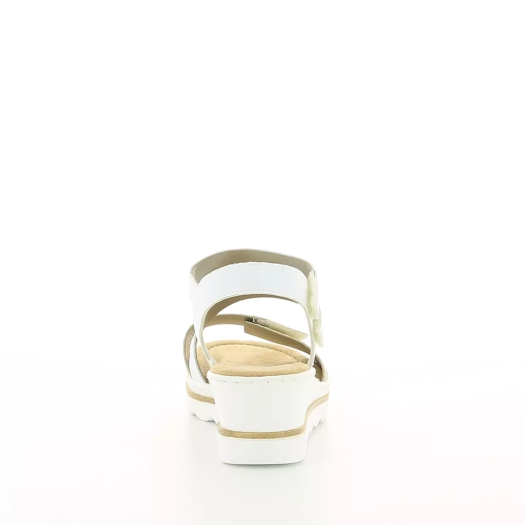 Image (3) de la chaussures Rieker - Sandales et Nu-Pieds Blanc en Cuir synthétique
