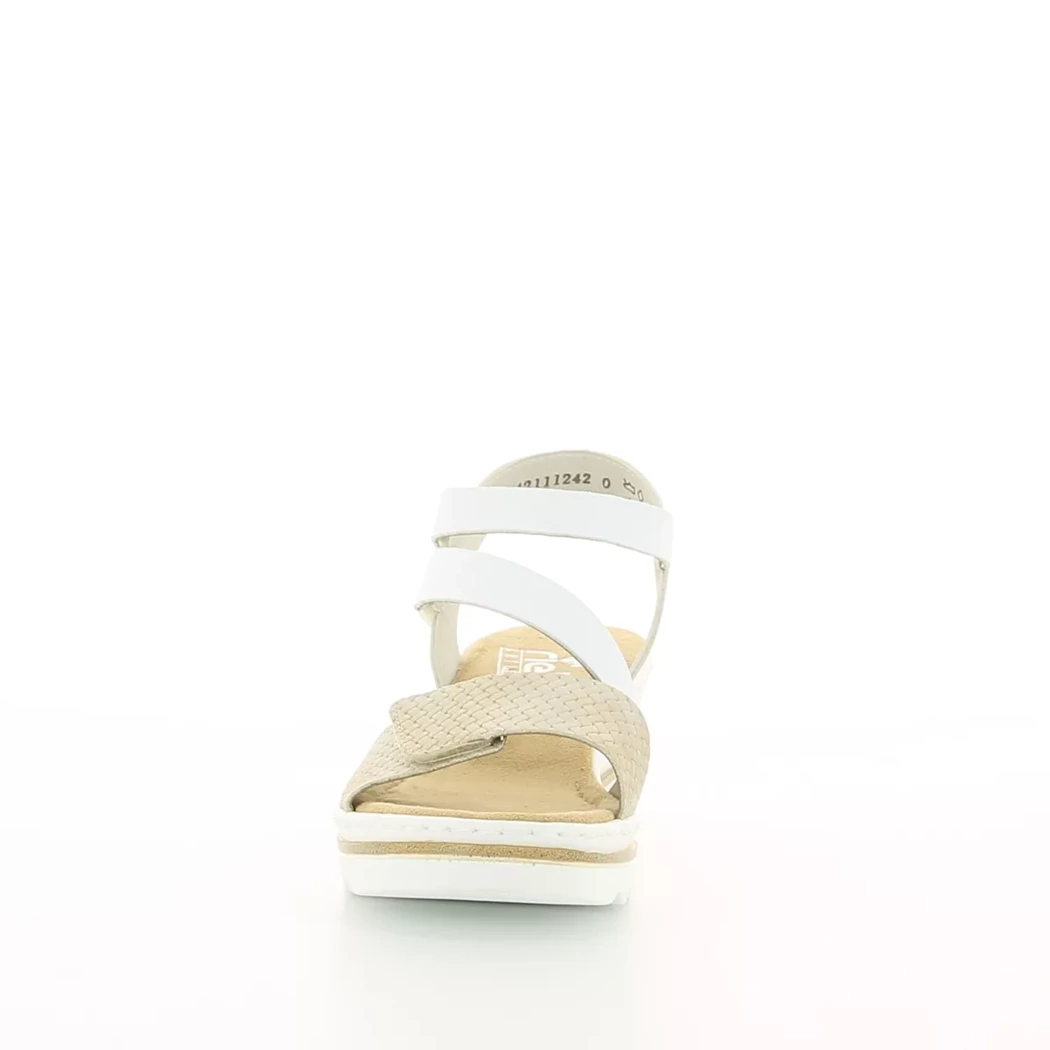 Image (5) de la chaussures Rieker - Sandales et Nu-Pieds Blanc en Cuir synthétique