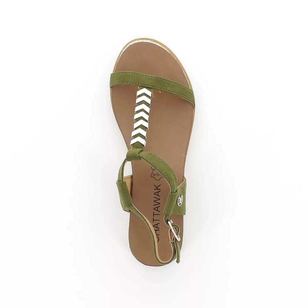 Image (6) de la chaussures Chattawak - Sandales et Nu-Pieds Vert en Cuir synthétique