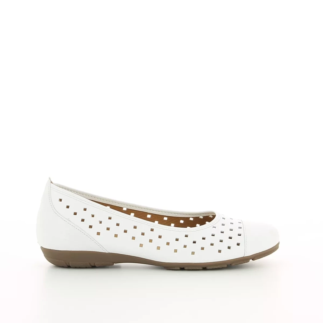 Image (2) de la chaussures Gabor - Ballerines Blanc en Cuir