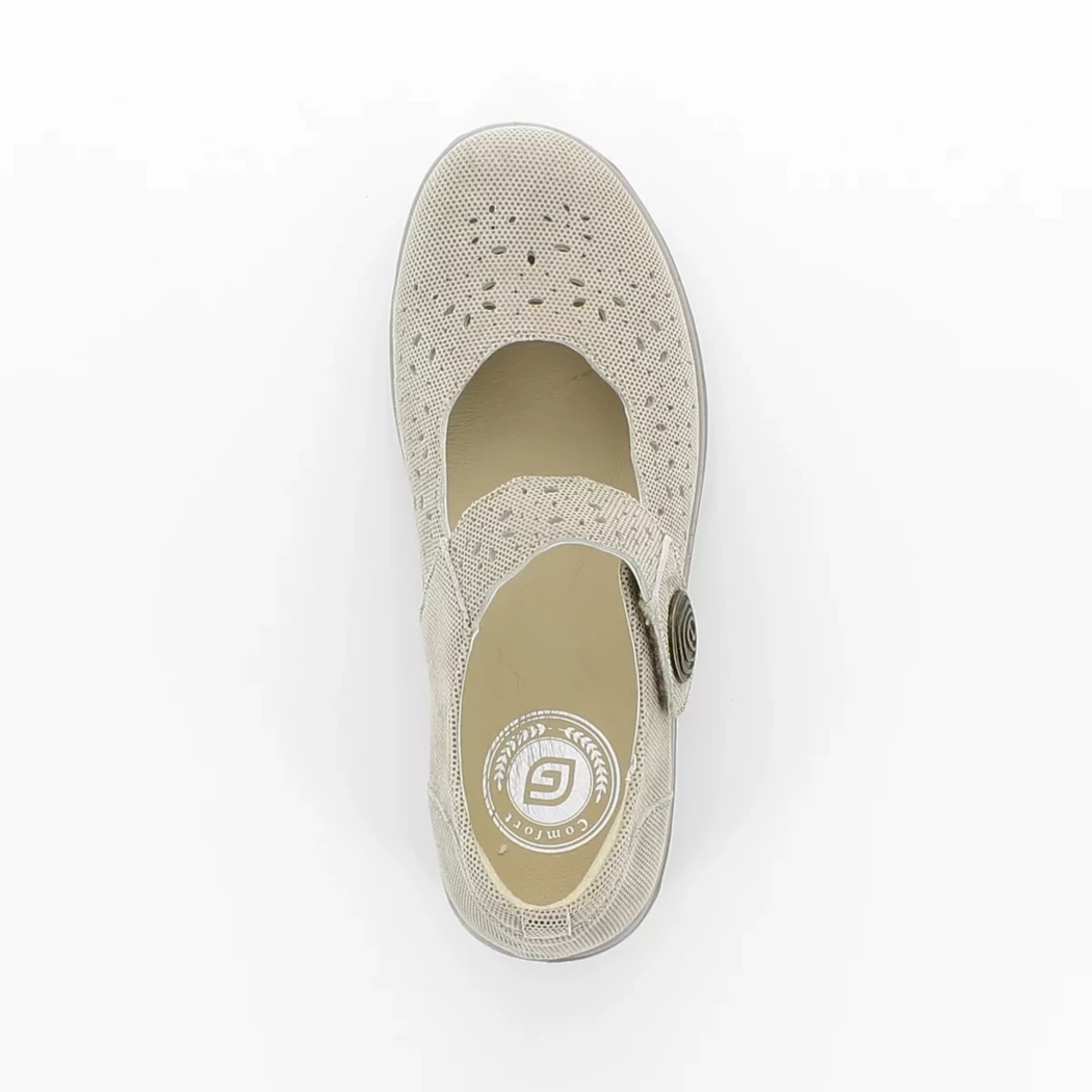 Image (6) de la chaussures G Comfort - Ballerines Taupe en Cuir nubuck