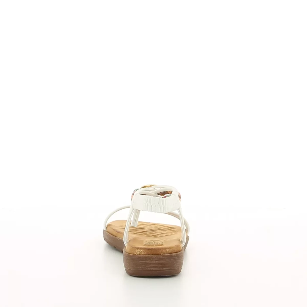 Image (3) de la chaussures Double Heart - Sandales et Nu-Pieds Blanc en Textile