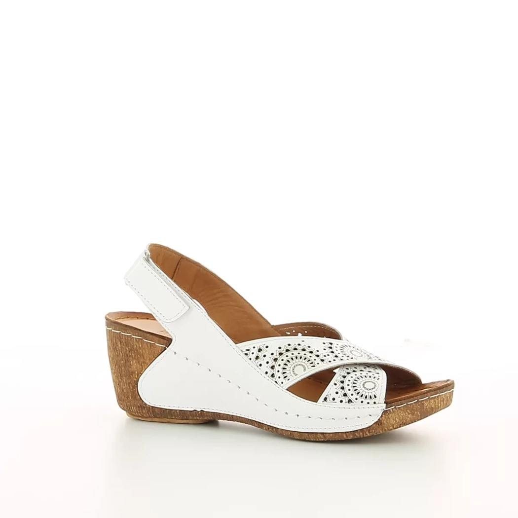 Image (1) de la chaussures Karyoka - Sandales et Nu-Pieds Blanc en Cuir