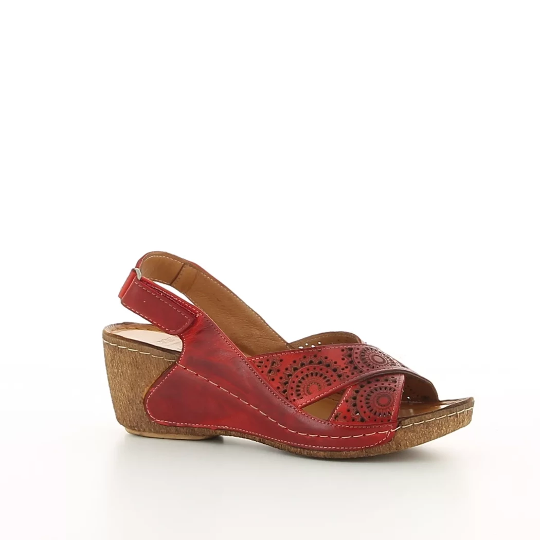 Image (1) de la chaussures Karyoka - Sandales et Nu-Pieds Rouge en Cuir