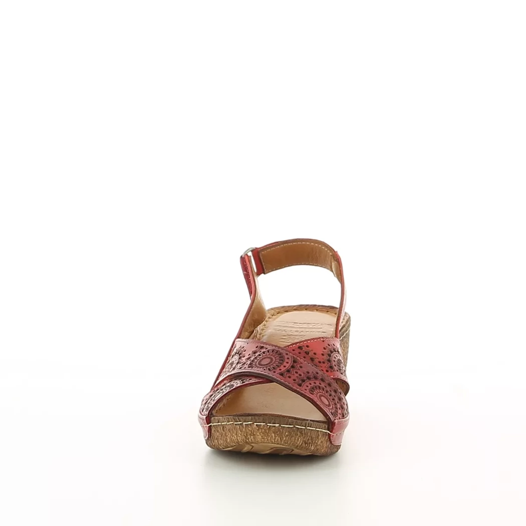 Image (5) de la chaussures Karyoka - Sandales et Nu-Pieds Rouge en Cuir