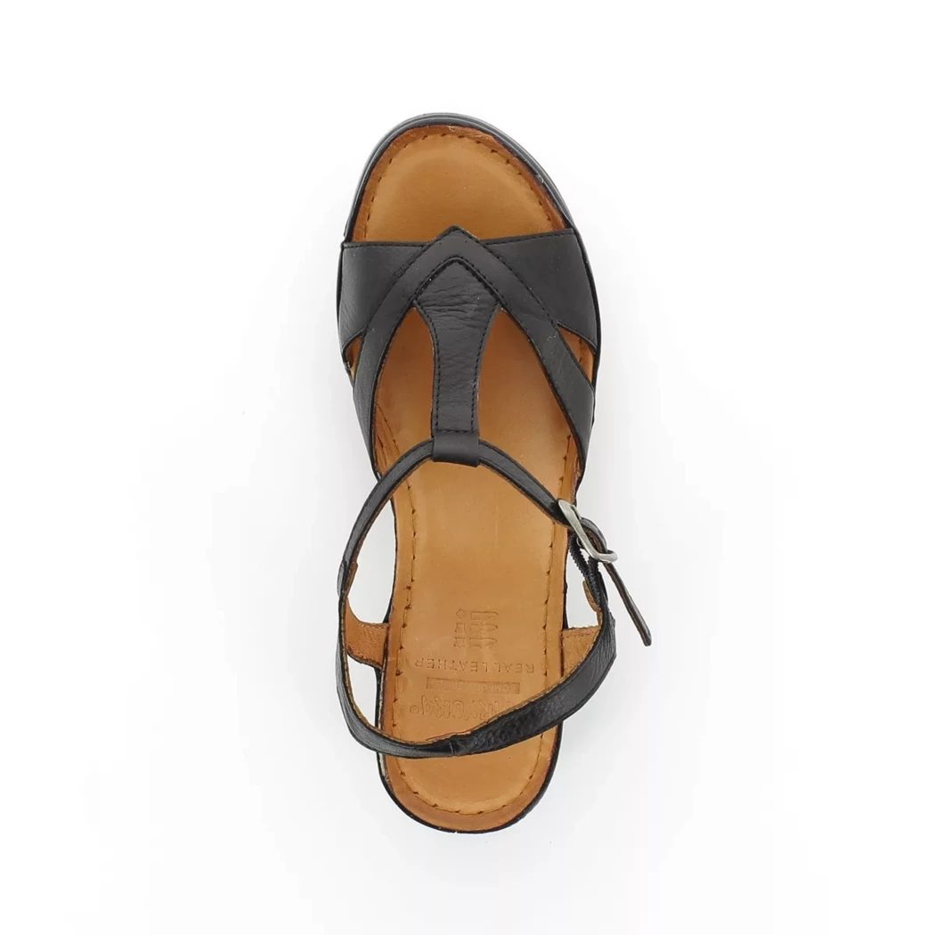 Image (6) de la chaussures Karyoka - Sandales et Nu-Pieds Noir en Cuir