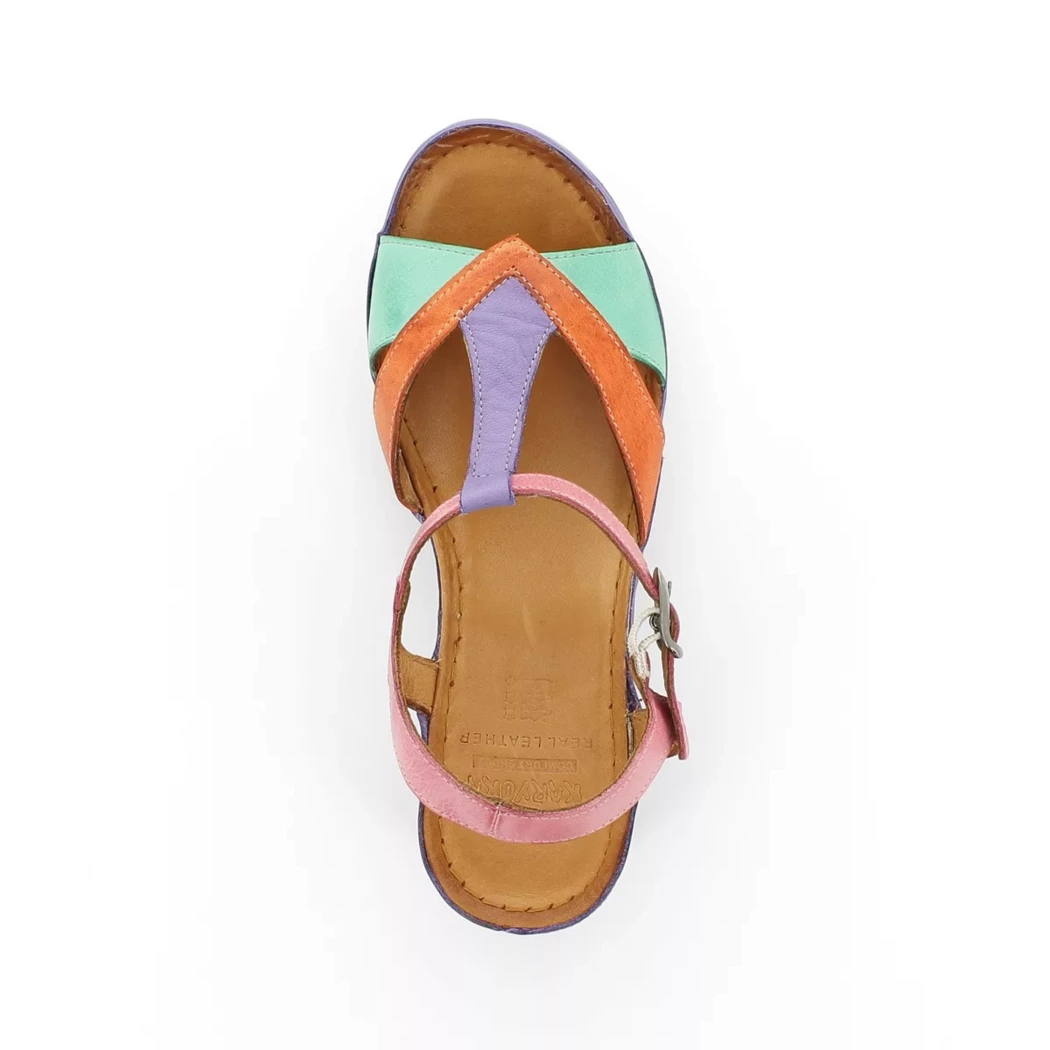 Image (6) de la chaussures Karyoka - Sandales et Nu-Pieds Violet / Lilas en Cuir