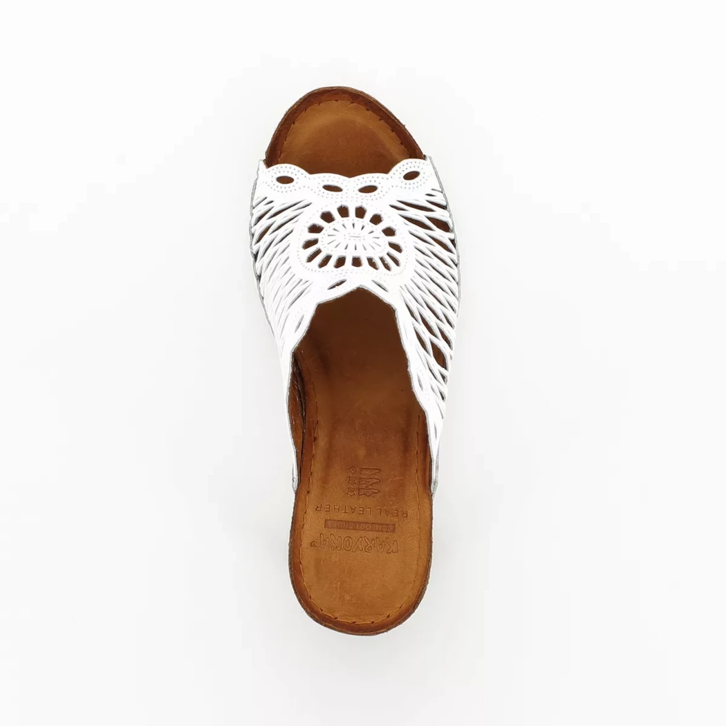 Image (6) de la chaussures Karyoka - Mules et Sabots Blanc en Cuir