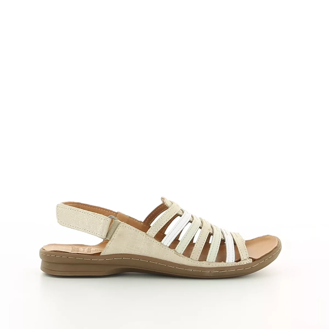 Image (2) de la chaussures Karyoka - Sandales et Nu-Pieds Or / Bronze / Platine en Cuir