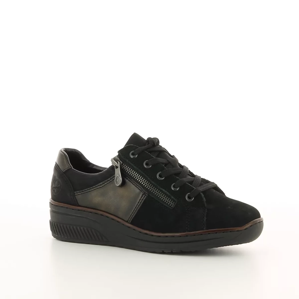 Image (1) de la chaussures Rieker - Chaussures à lacets Noir en Cuir nubuck