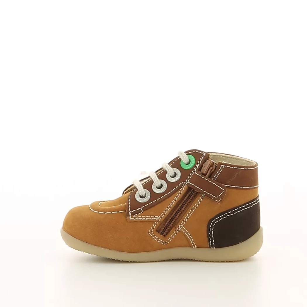 Image (4) de la chaussures Kickers - Bottines Cuir naturel / Cognac en Cuir nubuck